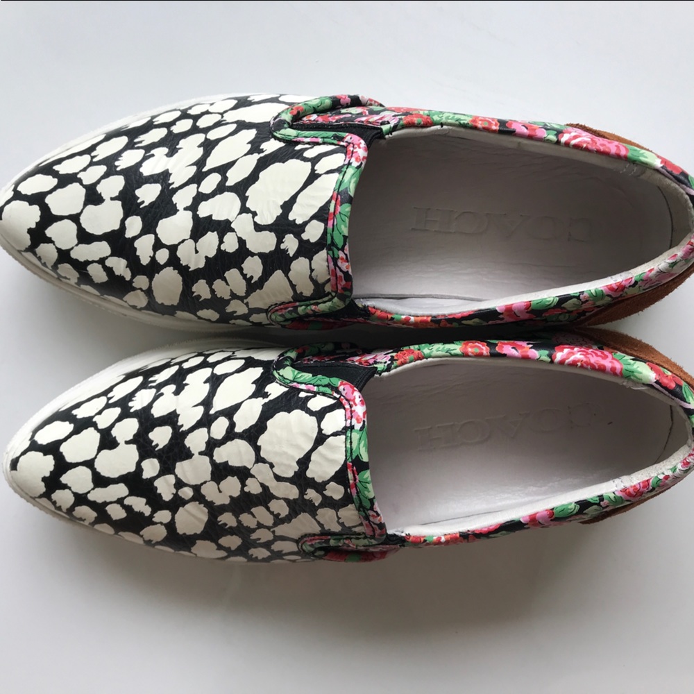 COACH Limited Edition floral-animal print slip-on sneaker